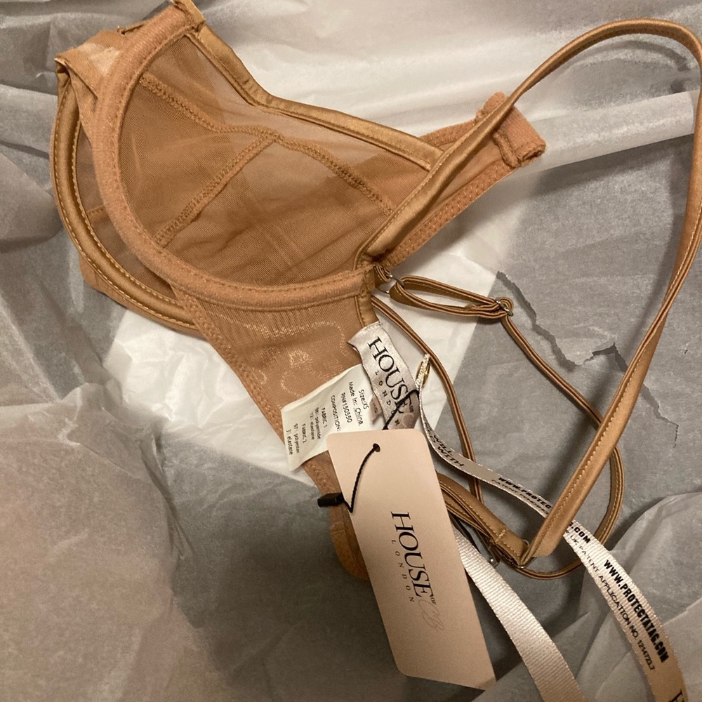 Floryn Tan Mesh Bra